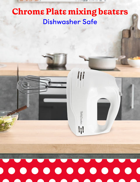 Betty Crocker 5-Speed Hand Mixer, 150 Watts Power