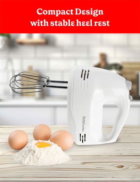 Betty Crocker 5-Speed Hand Mixer, 150 Watts Power