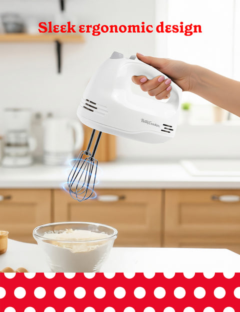 Betty Crocker 5-Speed Hand Mixer, 150 Watts Power