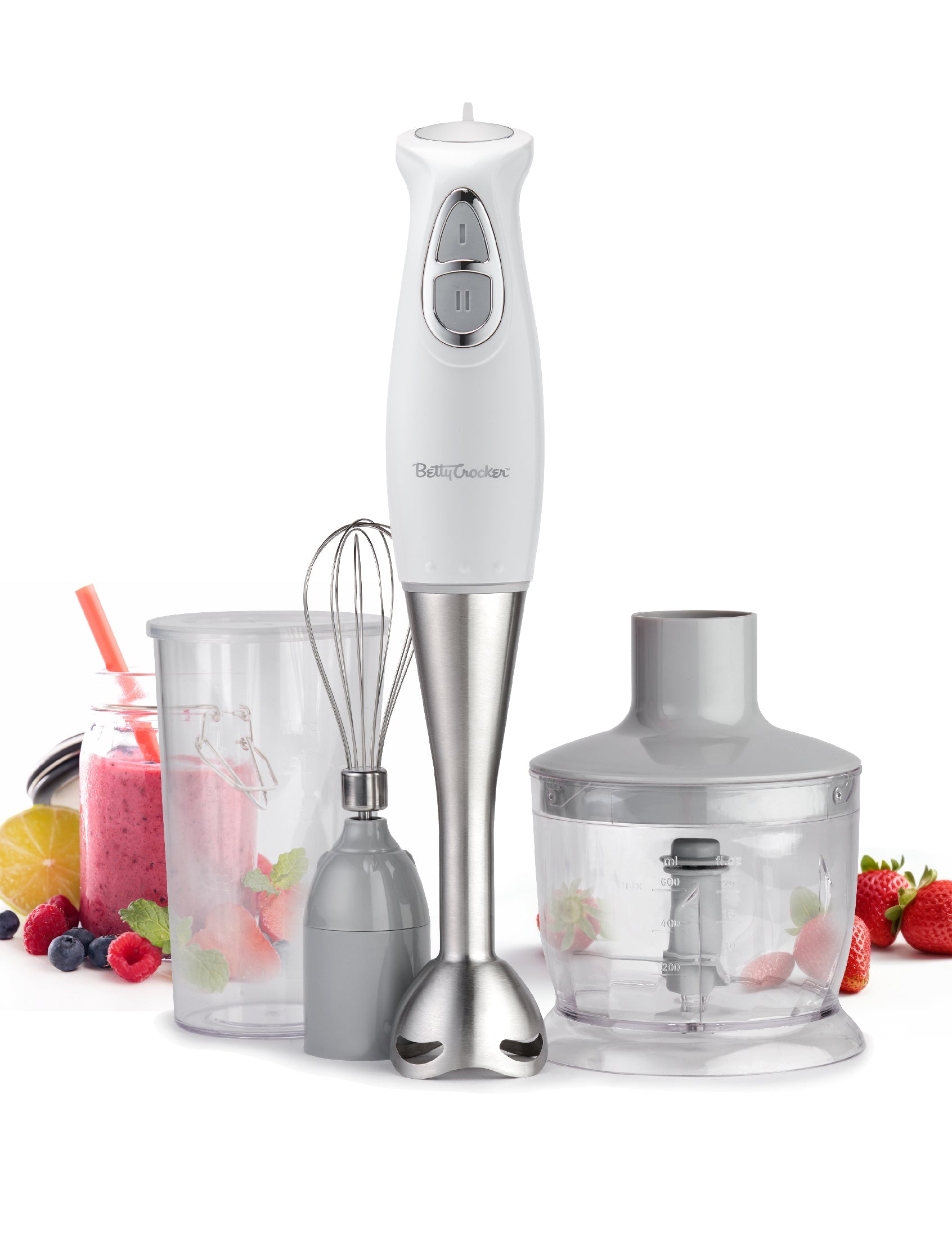 Betty Crocker 2-Speed Immersion Blender with Mixing Beaker