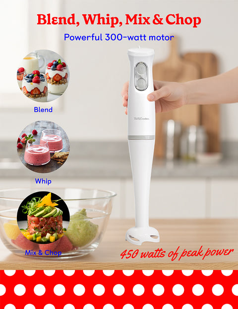Betty Crocker 2-SPEED Hand Blender WITH MIXING BEAKER & LID