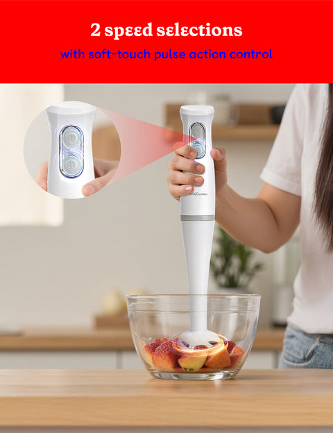 Betty Crocker 2-SPEED Hand Blender WITH MIXING BEAKER & LID
