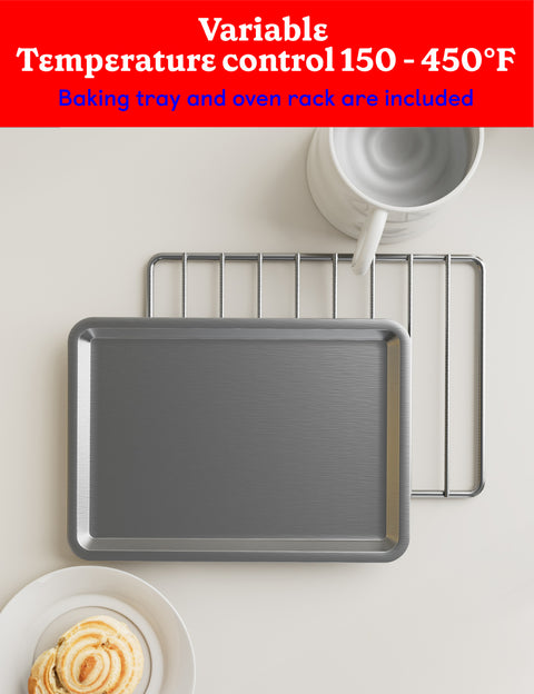 Betty Crocker Mini Toaster Oven, Compact Countertop Oven