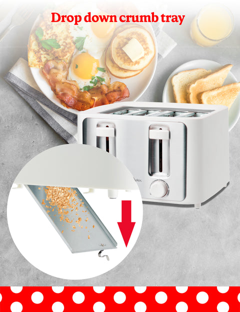 Betty Crocker 4-Slice Toaster, 1500W