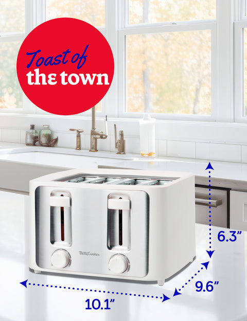 Betty Crocker 4-Slice Toaster, 1500W
